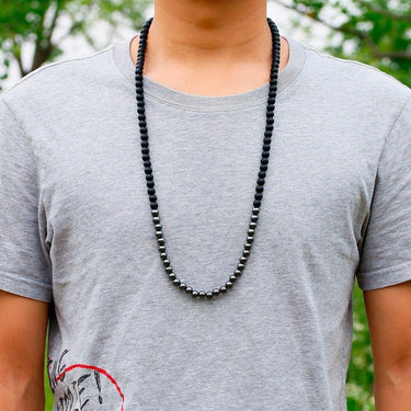 Onyx and Hematite Balancing Protection Necklace-Your Soul Place